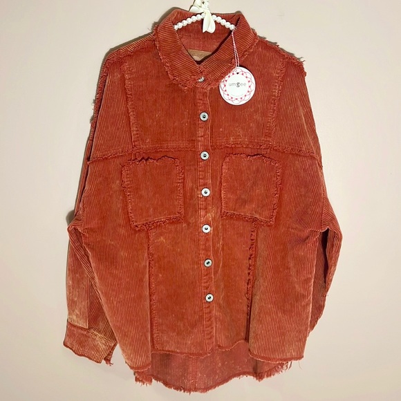 Umgee Jackets & Blazers - Umgee Corduroy Acid Wash Jacket